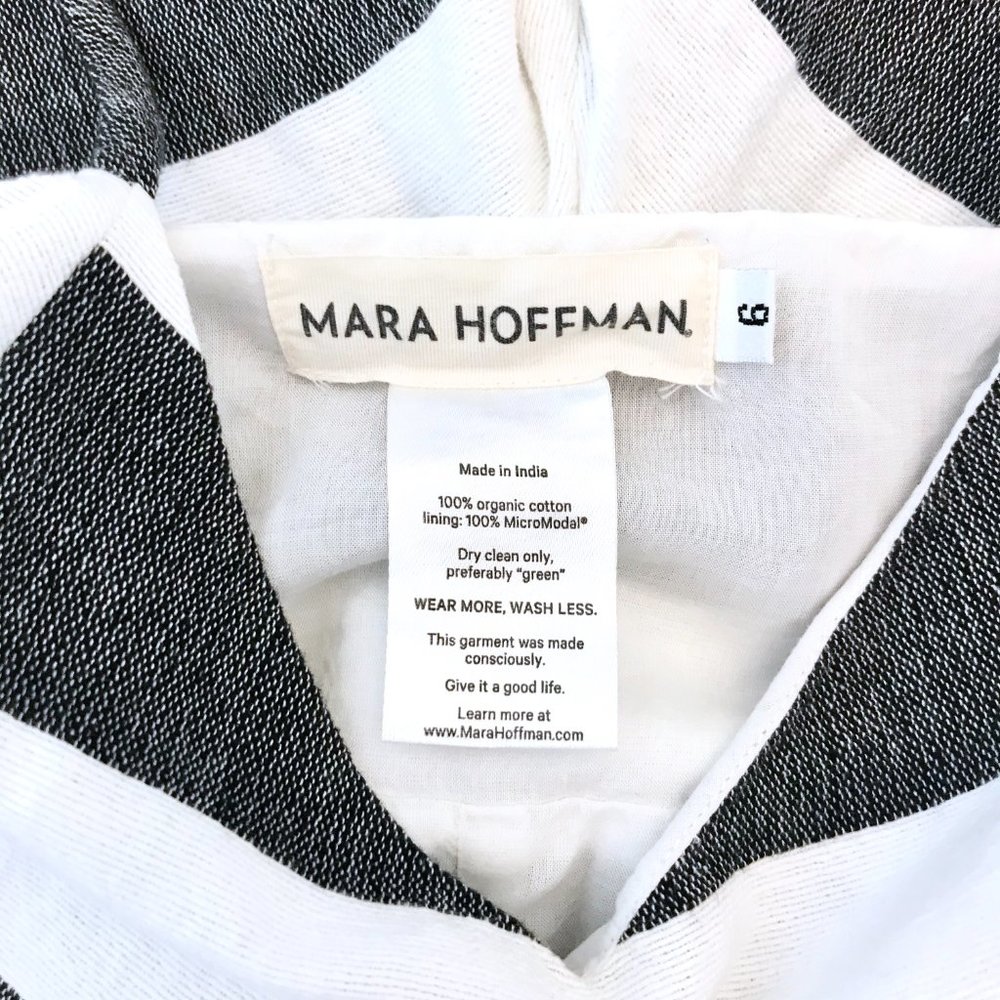 Mara Hoffman Easy Jumpsuit Stripe Black and White - Picture 9 of 9